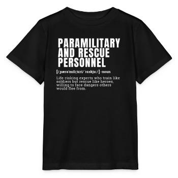 Occupation amusante du personnel paramilitaire et de sauvetage - T-shirt bio MINI CREATOR Stanley/Stella Enfant - noir - Devant - Mikhail (115cm)