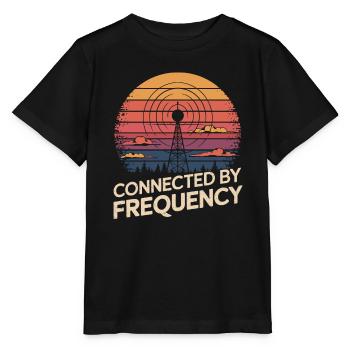 Radioamateur connecté par fréquence - T-shirt bio MINI CREATOR Stanley/Stella Enfant - noir - Devant - Mikhail (115cm)