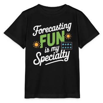 Weather-loving storm watcher and meteorologist - Stanley/Stella MINI CREATOR Kids’ T-Shirt - black - Front - Mikhail (115cm)