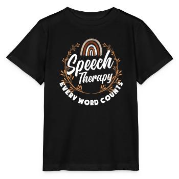 Sprachtherapie Jedes Wort Zählt - Stanley/Stella Kinder T-Shirt MINI CREATOR  - Schwarz - Vorne - Mikhail (115cm)