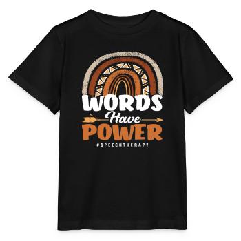 Worte Haben Macht Sprachtherapie - Stanley/Stella Kinder T-Shirt MINI CREATOR  - Schwarz - Vorne - Mikhail (115cm)