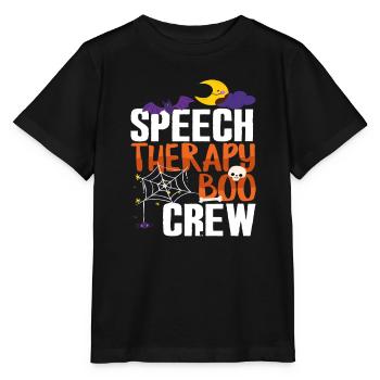 Speech Therapy Boo Crew Halloween - Stanley/Stella Kinder T-Shirt MINI CREATOR  - Schwarz - Vorne - Mikhail (115cm)
