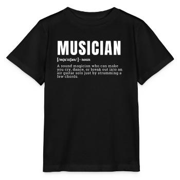 Drôle Musicien Définition Élégant Occupation - T-shirt bio MINI CREATOR Stanley/Stella Enfant - noir - Devant - Mikhail (115cm)