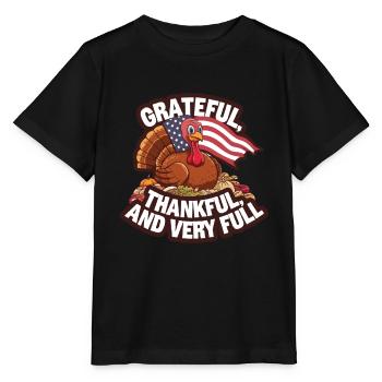 Dinde drôle de Thanksgiving - T-shirt bio MINI CREATOR Stanley/Stella Enfant - noir - Devant - Mikhail (115cm)