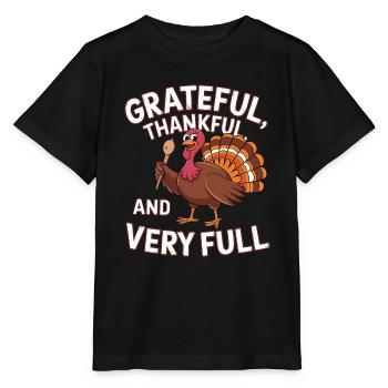 Lustiger Thanksgiving Truthahn - Stanley/Stella Kinder T-Shirt MINI CREATOR  - Schwarz - Vorne - Mikhail (115cm)