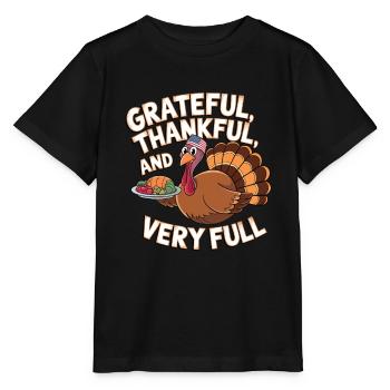 Dinde drôle de Thanksgiving - T-shirt bio MINI CREATOR Stanley/Stella Enfant - noir - Devant - Mikhail (115cm)
