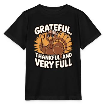 Lustiger Thanksgiving Truthahn - Stanley/Stella Kinder T-Shirt MINI CREATOR  - Schwarz - Vorne - Mikhail (115cm)
