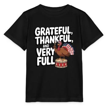 Dinde drôle de Thanksgiving - T-shirt bio MINI CREATOR Stanley/Stella Enfant - noir - Devant - Mikhail (115cm)