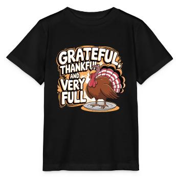 Dinde drôle de Thanksgiving - T-shirt bio MINI CREATOR Stanley/Stella Enfant - noir - Devant - Mikhail (115cm)