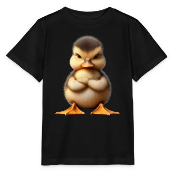 poussin grim 2 - T-shirt bio MINI CREATOR Stanley/Stella Enfant - noir - Devant - Mikhail (115cm)