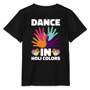 Holi India Holi Festival Happy Holi Fest - Stanley/Stella MINI CREATOR Kids’ T-Shirt - black - Front - Mikhail (115cm)