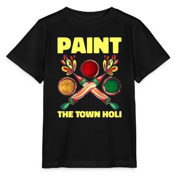 Holi India Holi Festival Happy Holi Fest - Stanley/Stella MINI CREATOR Kids’ T-Shirt - black - Front - Mikhail (115cm)