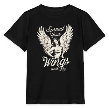 Déployez vos ailes et volez Angel Angelwings Woman - T-shirt bio MINI CREATOR Stanley/Stella Enfant - noir - Devant - Mikhail (115cm)