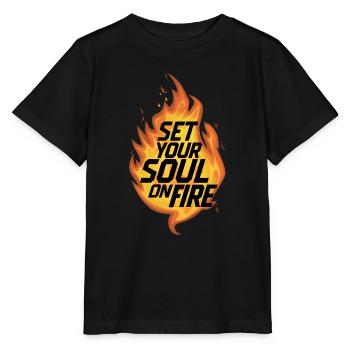 Set your soul on fire / flame burn - Stanley/Stella MINI CREATOR Kids’ T-Shirt - black - Front - Mikhail (115cm)