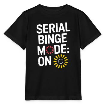 Binge Watching TV Marathon for Streaming Addicts - Stanley/Stella MINI CREATOR Kids’ T-Shirt - black - Front - Mikhail (115cm)
