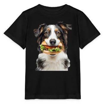 Berger australien - T-shirt bio MINI CREATOR Stanley/Stella Enfant - noir - Devant - Mikhail (115cm)