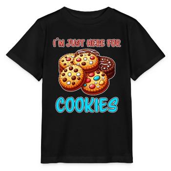 Cookies Saying Chocolate Cookies Funny Cookie Gift - Stanley/Stella MINI CREATOR Kids’ T-Shirt - black - Front - Mikhail (115cm)