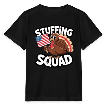 Dinde drôle de Thanksgiving - T-shirt bio MINI CREATOR Stanley/Stella Enfant - noir - Devant - Mikhail (115cm)