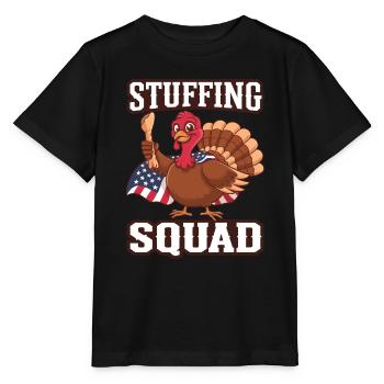 Dinde drôle de Thanksgiving - T-shirt bio MINI CREATOR Stanley/Stella Enfant - noir - Devant - Mikhail (115cm)