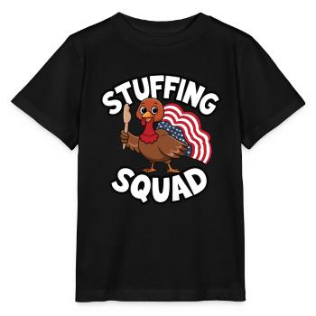 Dinde drôle de Thanksgiving - T-shirt bio MINI CREATOR Stanley/Stella Enfant - noir - Devant - Mikhail (115cm)