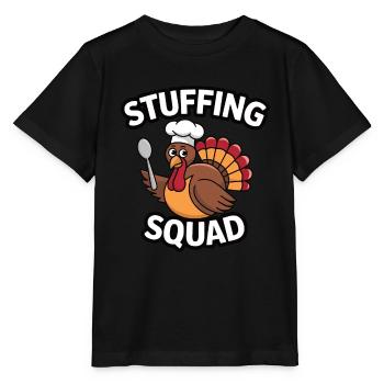 Dinde drôle de Thanksgiving - T-shirt bio MINI CREATOR Stanley/Stella Enfant - noir - Devant - Mikhail (115cm)