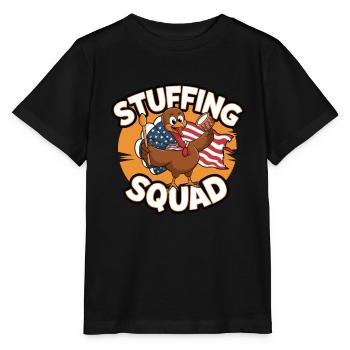Dinde drôle de Thanksgiving - T-shirt bio MINI CREATOR Stanley/Stella Enfant - noir - Devant - Mikhail (115cm)