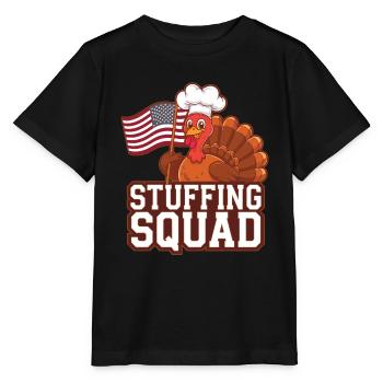 Dinde drôle de Thanksgiving - T-shirt bio MINI CREATOR Stanley/Stella Enfant - noir - Devant - Mikhail (115cm)