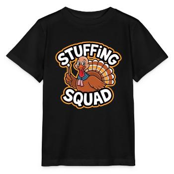 Dinde drôle de Thanksgiving - T-shirt bio MINI CREATOR Stanley/Stella Enfant - noir - Devant - Mikhail (115cm)