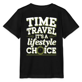 Passionné de science-fiction et de voyage dans le temps - T-shirt bio MINI CREATOR Stanley/Stella Enfant - noir - Devant - Mikhail (115cm)