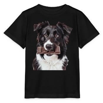 Border Collie - T-shirt bio MINI CREATOR Stanley/Stella Enfant - noir - Devant - Mikhail (115cm)