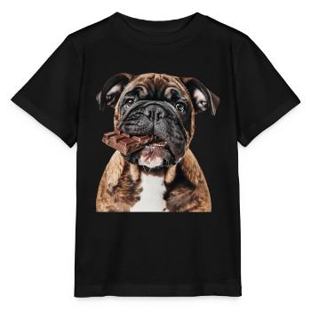 Bouledogue - T-shirt bio MINI CREATOR Stanley/Stella Enfant - noir - Devant - Mikhail (115cm)
