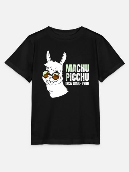 Machu Picchu Lama Inca Trail Peru - Stanley/Stella Kinder T-Shirt MINI CREATOR  - Schwarz