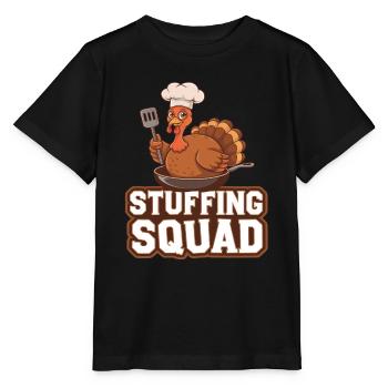 Dinde drôle de Thanksgiving - T-shirt bio MINI CREATOR Stanley/Stella Enfant - noir - Devant - Mikhail (115cm)