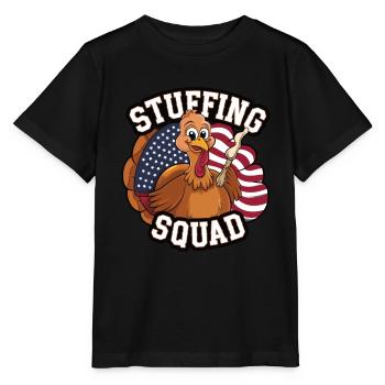Dinde drôle de Thanksgiving - T-shirt bio MINI CREATOR Stanley/Stella Enfant - noir - Devant - Mikhail (115cm)