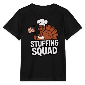 Lustiger Thanksgiving Truthahn - Stanley/Stella Kinder T-Shirt MINI CREATOR  - Schwarz - Vorne - Mikhail (115cm)