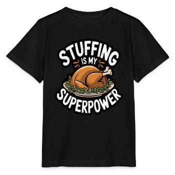 Dinde drôle de Thanksgiving - T-shirt bio MINI CREATOR Stanley/Stella Enfant - noir - Devant - Mikhail (115cm)
