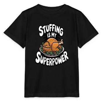 Dinde drôle de Thanksgiving - T-shirt bio MINI CREATOR Stanley/Stella Enfant - noir - Devant - Mikhail (115cm)
