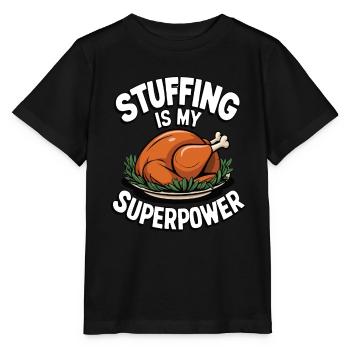 Dinde drôle de Thanksgiving - T-shirt bio MINI CREATOR Stanley/Stella Enfant - noir - Devant - Mikhail (115cm)