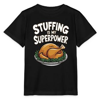 Dinde drôle de Thanksgiving - T-shirt bio MINI CREATOR Stanley/Stella Enfant - noir - Devant - Mikhail (115cm)