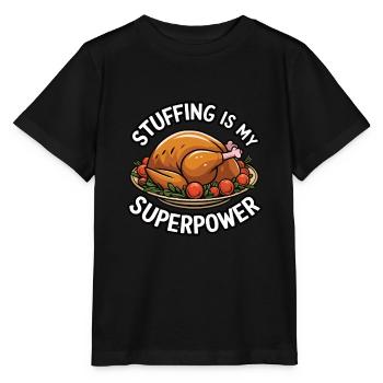 Dinde drôle de Thanksgiving - T-shirt bio MINI CREATOR Stanley/Stella Enfant - noir - Devant - Mikhail (115cm)