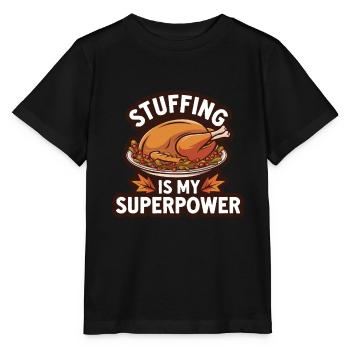 Dinde drôle de Thanksgiving - T-shirt bio MINI CREATOR Stanley/Stella Enfant - noir - Devant - Mikhail (115cm)