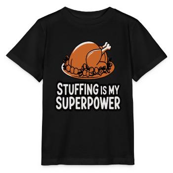 Lustiger Thanksgiving Truthahn - Stanley/Stella Kinder T-Shirt MINI CREATOR  - Schwarz - Vorne - Mikhail (115cm)