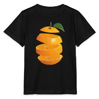 Orange Fruit - Stanley/Stella Kinder T-Shirt MINI CREATOR  - Schwarz - Vorne - Mikhail (115cm)