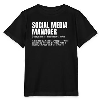 Définition du gestionnaire de médias sociaux T-shirts - T-shirt bio MINI CREATOR Stanley/Stella Enfant - noir - Devant - Mikhail (115cm)