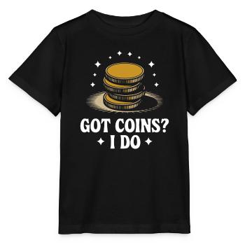 Collection de pièces de monnaie : Avez-vous des pièces de monnaie ? Moi aussi - T-shirt bio MINI CREATOR Stanley/Stella Enfant - noir - Devant - Mikhail (115cm)