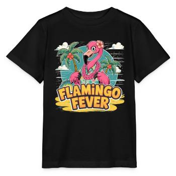 Flamingo Fever - Stanley/Stella Kinder T-Shirt MINI CREATOR  - Schwarz - Vorne - Mikhail (115cm)