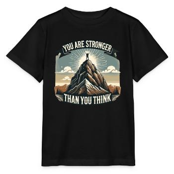 Du bist stärker, als du denkst - Stanley/Stella Kinder T-Shirt MINI CREATOR  - Schwarz - Vorne - Mikhail (115cm)