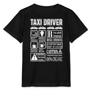 Taxi Driver Caution - Stanley/Stella MINI CREATOR Kids’ T-Shirt - black - Front - Mikhail (115cm)
