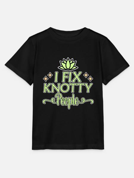 I Fix Knotty People - Stanley/Stella Kinder T-Shirt MINI CREATOR  - Schwarz