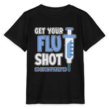 Get Your Flu Shot So I Don't Have To 2 - Stanley/Stella Kinder T-Shirt MINI CREATOR  - Schwarz - Vorne - Mikhail (115cm)
